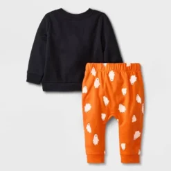 Baby 2pc 'Hey Boo' Sweatshirt & Bottom Set - Halloween - Cat & Jack⢠Black