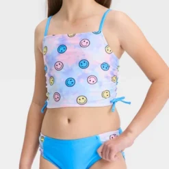 Girls' 'Stay Smiley' Midkini Swimwear Set - Cat & Jack™