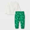 Baby 2pc Jolly Fleece Graphic Top & Bottom Set - Cat & Jack™ Green -CAT and JACK Store GUEST 0d6fb3ea 1019 4b62 bd89 7578f127b506