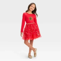 Girls' Long Sleeve Star Tiered Tulle Dress - Cat & Jack™ Red 9 Girls' Long Sleeve Star Tiered Tulle Dress - Cat & Jack™ Red -CAT and JACK Store GUEST 0e23befc e18b 45f4 afed 0d9dc18ae5ab