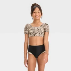 Girls' Leopard Spot Printed Bikini Set - Cat & Jack™ Beige -CAT and JACK Store GUEST 0f2af88f 1fc1 46fc 9ad7 09a2de7bb212