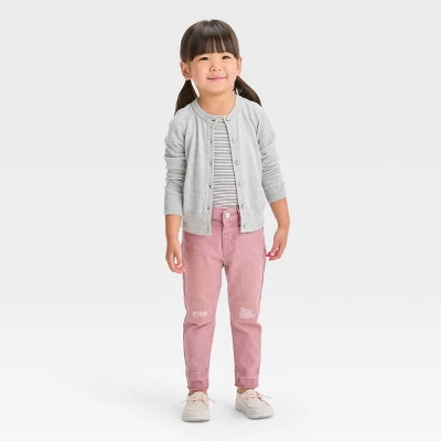 Toddler Straight Released Hem Jeans - Cat & Jack™ Pink 4 Toddler Straight Released Hem Jeans - Cat & Jack™ Pink - Image 2