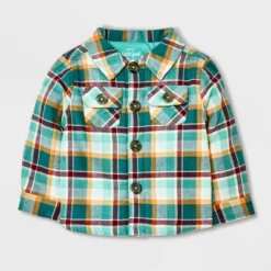 Baby Boys' Plaid Shacket - Cat & Jack™ Green -CAT and JACK Store GUEST 10cfa5fa 3902 49b4 9f7b c44e1a955c22