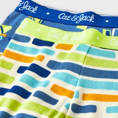 Toddler Boys' 4pc Truck & Construction Pajama Set - Cat & Jack™ Blue 4 Toddler Boys' 4pc Truck & Construction Pajama Set - Cat & Jack™ Blue - Image 2