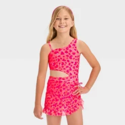 Girls' Leopard Spot Printed One Piece Swimsuit Set - Cat & Jack™ Pink 9 Girls' Leopard Spot Printed One Piece Swimsuit Set - Cat & Jack™ Pink -CAT and JACK Store GUEST 1177c041 8360 4db0 a7c3 bb21e6f3cf11