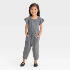 Toddler Girls' Short Sleeve Jumpsuit - Cat & Jack™ -CAT and JACK Store GUEST 11bb353b b2c5 46d5 90f7 f7a27bf36c0c