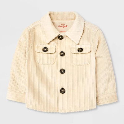 Baby Boys' Corduroy Shacket - Cat & Jack™ Cream 5 Baby Boys' Corduroy Shacket - Cat & Jack™ Cream - Image 3