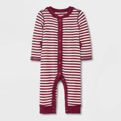 Baby Ribbed Snap Adaptive Romper - Cat & Jack™ Red