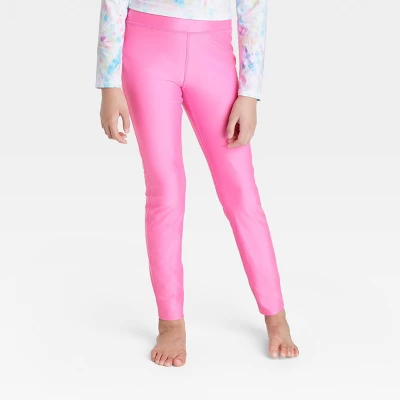 Girls' Swim Leggings - Cat & Jack™️ Pink 5 Girls' Swim Leggings - Cat & Jack™️ Pink - Image 3