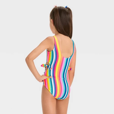 Girls' Playa Striped One Piece Swimsuit Set - Cat & Jack™ 4 Girls' Playa Striped One Piece Swimsuit Set - Cat & Jack™ - Image 2
