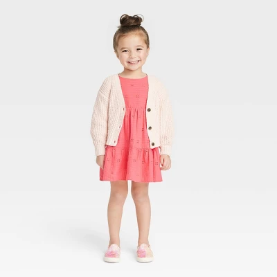 Toddler Girls' Dress - Cat & Jack™ Pink 4 Toddler Girls' Dress - Cat & Jack™ Pink - Image 2