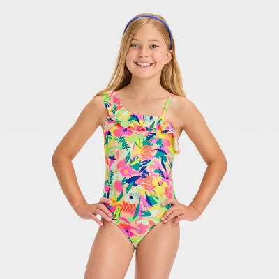 Girls' 'Shoreline Bloom' Floral Printed One Piece Swimsuit - Cat & Jack™ 5 Girls' 'Shoreline Bloom' Floral Printed One Piece Swimsuit - Cat & Jack™ - Image 3