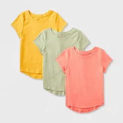 Toddler Girls' 3pk Solid Shirt Set - Cat & Jack™ Orange/Amber Yellow/Olive Green -CAT and JACK Store GUEST 24142607 2ff0 4f39 b6d5 56c86ba5ed88