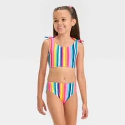 Girls' Festive Striped Bikini Set - Cat & Jack™ -CAT and JACK Store GUEST 285d24fc 39c5 4830 8d17 c56debbbb7ad