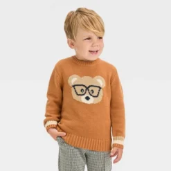 Toddler Boys' Animal Printed Sweater - Cat & Jack™ Brown -CAT and JACK Store GUEST 2a0dc805 ae52 4e81 b71f 2f9731120441