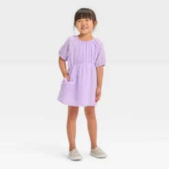 Toddler Girls' Gauze Eyelet Short Sleeve Dress - Cat & Jack™ -CAT and JACK Store GUEST 2c28b3d7 8578 4797 b466 c883f5d54e11