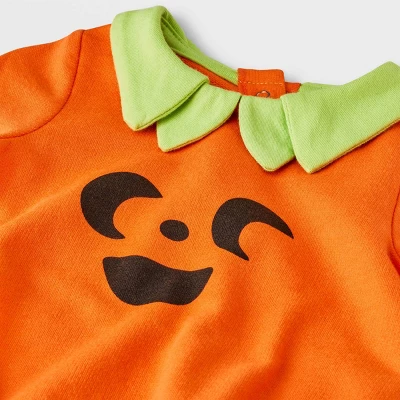 Baby Pumpkin Romper & Bottom Set - Halloween - Cat & Jack™ Orange 4 Baby Pumpkin Romper & Bottom Set - Halloween - Cat & Jack™ Orange - Image 2