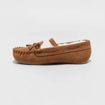 Toddler Girls' Celina Moccasin Slippers - Cat & Jack™ Chestnut 3 Toddler Girls' Celina Moccasin Slippers - Cat & Jack™ Chestnut