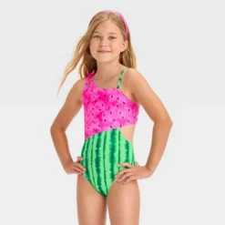 Girls' 'One In A Melon' Fruit Printed One Piece Swimsuit - Cat & Jack™ -CAT and JACK Store GUEST 31e615d4 cbc8 4080 b1ae 59b522d5514f