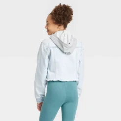 Girls' Hooded Jean Jacket - Cat & Jack⢠Light Wash