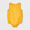 Baby Sun Gauze Tank Henley Romper - Cat & Jack™ Yellow -CAT and JACK Store GUEST 329fd20c 292c 4c14 98d7 c23f2f93f416