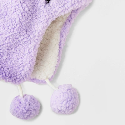 Girls' Unicorn Trapper Hat - Cat & Jack™ Purple 4 Girls' Unicorn Trapper Hat - Cat & Jack™ Purple - Image 2
