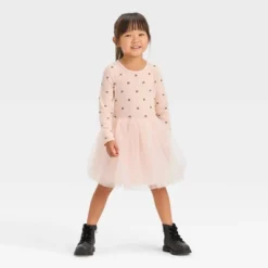 Toddler Girls' Bow-Tie Long Sleeve Knit Tulle Dress - Cat & Jack™ Pink 7 Toddler Girls' Bow-Tie Long Sleeve Knit Tulle Dress - Cat & Jack™ Pink -CAT and JACK Store GUEST 39ecf1db 92eb 463e 92a1 d2ae20f26cc3