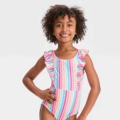 Girls' Striped Sunshine Bound One Piece Swimsuit - Cat & Jack™ -CAT and JACK Store GUEST 3af60a40 5793 481c b02e 4700109679f8