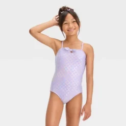 Girls' Mermaid Printed One Piece Swimsuit - Cat & Jack™ Lavender -CAT and JACK Store GUEST 3f646457 8fed 47f7 b181 189fed349970