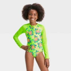 Girls' Aloha Floral One Piece Rash Guard Swimsuit - Cat & Jack™ Lime Green 7 Girls' Aloha Floral One Piece Rash Guard Swimsuit - Cat & Jack™ Lime Green -CAT and JACK Store GUEST 3f9d2109 5c02 4223 b476 e6175061d8a0
