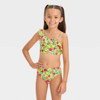 Girls' 'Lovely In Wildflowers' Floral Printed Bikini Set - Cat & Jack™ 5 Girls' 'Lovely In Wildflowers' Floral Printed Bikini Set - Cat & Jack™ - Image 3