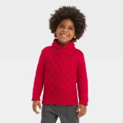 Toddler Boys' Shawl Collar Sweater - Cat & Jack™ Red -CAT and JACK Store GUEST 413cb6db 1385 4918 b380 871281b99fa3