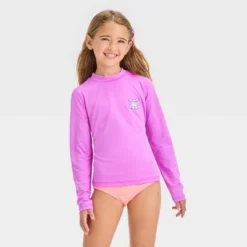 Girls' Animal Icon Printed Rash Guard Swim Top - Cat & Jack™ Purple -CAT and JACK Store GUEST 427f4375 1e2c 4481 bea8 2f8834fd4f27