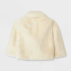 Baby Girls' Solid Faux Fur Jacket - Cat & Jack⢠Off-White