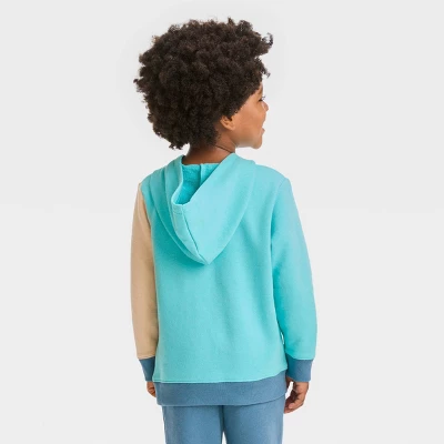 Toddler Boys' Monster Printed French Terry Pullover Hoodie Sweatshirt - Cat & Jack™ Aqua Blue 2 Toddler Boys' Monster Printed French Terry Pullover Hoodie Sweatshirt - Cat & Jack™ Aqua Blue