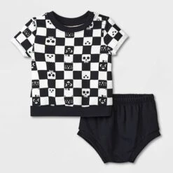 Baby 2pc Checkered Sweatshirt & Bottom Set - Cat & Jack™ Black -CAT and JACK Store GUEST 46022613 07b7 47c5 8937 d00560604232