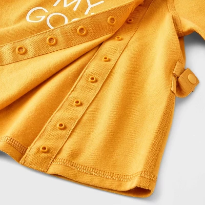 Baby Side Snap Adaptive Long Sleeve T-Shirt - Cat & Jack™ Yellow 5 Baby Side Snap Adaptive Long Sleeve T-Shirt - Cat & Jack™ Yellow - Image 3