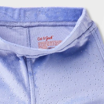 Toddler Girls' 2pc Adaptive Sparkle Velour Set - Cat & Jack™ Periwinkle 5 Toddler Girls' 2pc Adaptive Sparkle Velour Set - Cat & Jack™ Periwinkle - Image 3
