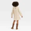 Girls' Long Sleeve Woven Dress - Cat & Jack™ Cream/Gold -CAT and JACK Store GUEST 4bc51d68 bb6b 44ac ab31 df1def536ad7