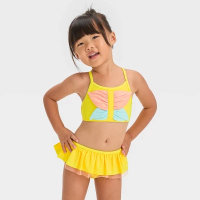Toddler Girls' Butterfly Bikini Set - Cat & Jack™ Yellow 5 Toddler Girls' Butterfly Bikini Set - Cat & Jack™ Yellow - Image 3
