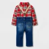 Baby Boys' Holiday Plaid Suspender Top & Bottom Set - Cat & Jack™ Red 1 Baby Boys' Holiday Plaid Suspender Top & Bottom Set - Cat & Jack™ Red -CAT and JACK Store GUEST 4ebe6511 83dd 45ad 8c4b 93e14da49be6