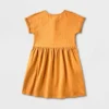 Girls' Adaptive Short Sleeve Knit Dress - Cat & Jack™ Dark Mustard Yellow -CAT and JACK Store GUEST 5013bbd0 d8d6 4af1 a4a0 21aadd5eff7c