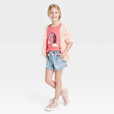 Girls' High-Rise Lightweight Utility Jean Shorts - Cat & Jack™ 4 Girls' High-Rise Lightweight Utility Jean Shorts - Cat & Jack™ - Image 2