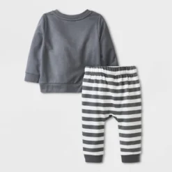 Baby 2pc 'Itsy Bitsy' Sweatshirt & Jogger Pants Set - Halloween - Cat & Jack⢠Gray