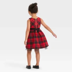 Toddler Girls' Plaid Dress - Cat & Jack™ Red