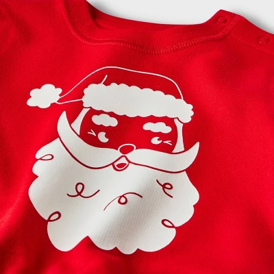 Baby 2pc Santa Fleece Graphic Top & Bottom Set - Cat & Jack™ Red 4 Baby 2pc Santa Fleece Graphic Top & Bottom Set - Cat & Jack™ Red - Image 2