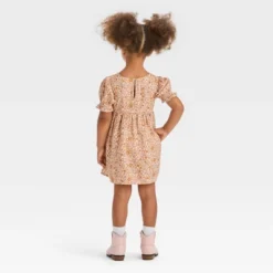 Toddler Girls' Floral Twill Short Sleeve Dress - Cat & Jackā¢