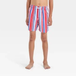 Boys' Multi Striped Swim Shorts - Cat & Jack™ Blue -CAT and JACK Store GUEST 5921f19f 168a 43bc 97e2 ba3df5de7023