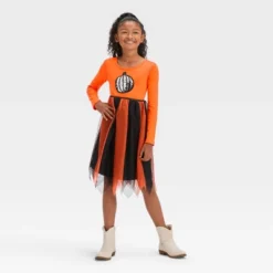 Girls' Adaptive Long Sleeve Sequin Halloween Tulle Dress - Cat & Jack™ Orange 9 Girls' Adaptive Long Sleeve Sequin Halloween Tulle Dress - Cat & Jack™ Orange -CAT and JACK Store GUEST 592d0684 4850 41c4 801b fe1fb8302ac4