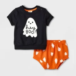 Baby 2pc 'Hey Boo' Sweatshirt & Shorts Set - Cat & Jack™ Black -CAT and JACK Store GUEST 59a7f13a 25fc 41ae b173 4e8667cd6c37